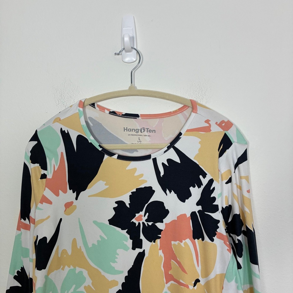 Hang Ten Sun Protection Tee Women's Large Sunray Long Sleeve T Shirt Summer - Picture 4 of 6